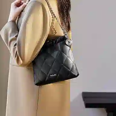 纳兰杜 休闲简约质感日常通勤时尚百搭 牛皮 单肩斜挎包 小号 女款 太空银/子夜黑/米白色