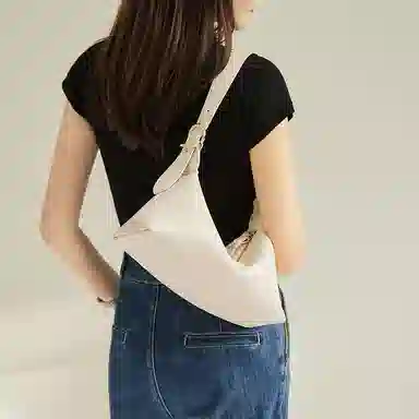 纳兰杜 小众腋下包女精致质感百搭通勤时尚软皮夏季女包 牛皮合成革 单肩包托特包 大号 女款 微月绿/子夜黑/奶昔白