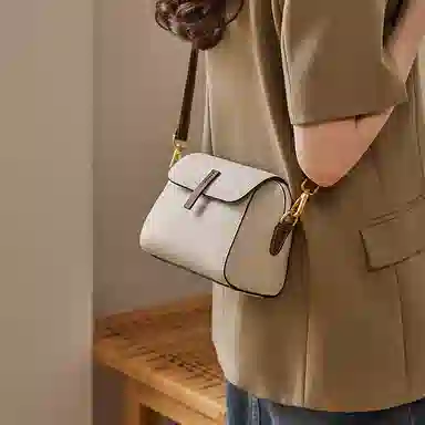 纳兰杜 女士包包洋气复古百搭通勤高级感包包休闲真皮女包 牛皮拼合成革 斜挎包小方包单肩包 中号 女款 大象灰
