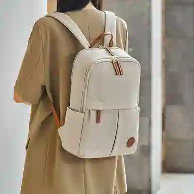 纳兰杜 通勤大容量时尚百搭款休闲旅游出行旅行包学生党中学生高中生 牛津布 双肩包书包背包 大号 女款 黑色