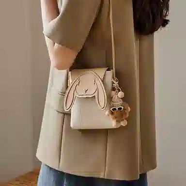 纳兰杜 女包百搭时尚高级感夏天可爱少女迷你洋气潮流包包 头层牛皮拼合成革 手机包斜挎包单肩包 小号 女款 子夜黑