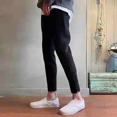 我是大卫 简约百搭宽松舒适九分休闲裤 男款