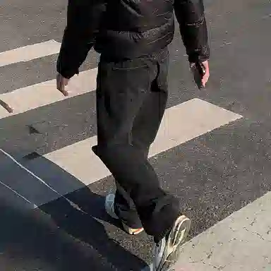 我是大卫 日系洗水直筒宽松休闲牛仔裤 男女同款 黑色