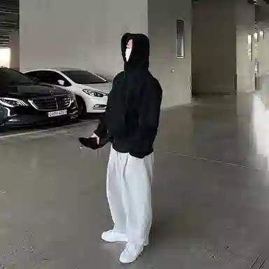 我是大卫 美式复古宽松落肩艺术感休闲卫衣 男女同款