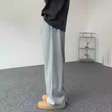 我是大卫 日系抽绳卫裤简约百搭运动裤直筒阔腿休闲裤 男女同款