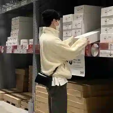 我是大卫 纯色灯芯绒港风复古棉服 男女同款