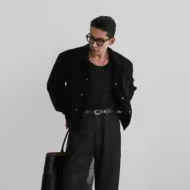 我是大卫 美拉德仿麂皮绒加棉加厚宽松百搭夹克外套 男女同款