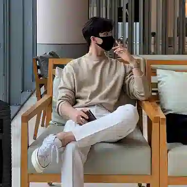 我是大卫 港风宽松慵懒风圆领纯色韩版打底针织衫 男女同款