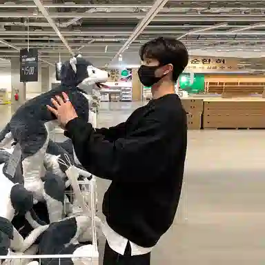 我是大卫 纯色简约圆领宽松休闲卫衣 男女同款