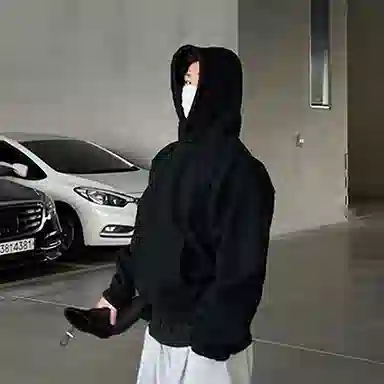 我是大卫 美式复古宽松落肩艺术感休闲卫衣 男女同款