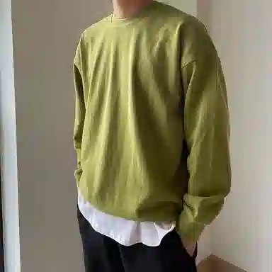 我是大卫 基础款纯色简约休闲打底时尚舒适圆领卫衣 男女同款