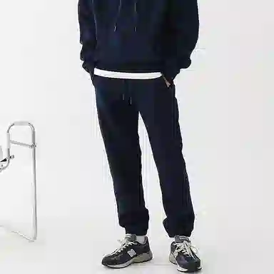 我是大卫 纯色连帽卫衣加厚套装 男女同款