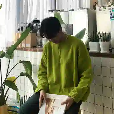 我是大卫 文艺风日系慵懒风糖果色宽松单排扣针织衫 男女同款