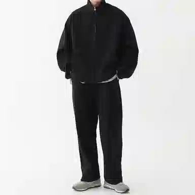 我是大卫 简约基础款纯色外套宽松高级感拉链开衫卫衣 男女同款