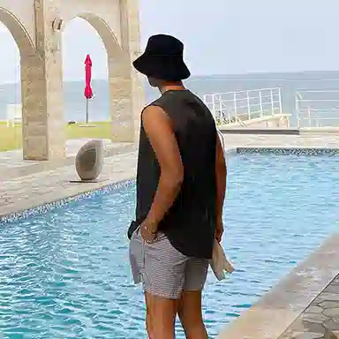 我是大卫 宽松水洗做旧休闲高街无袖背心 男款