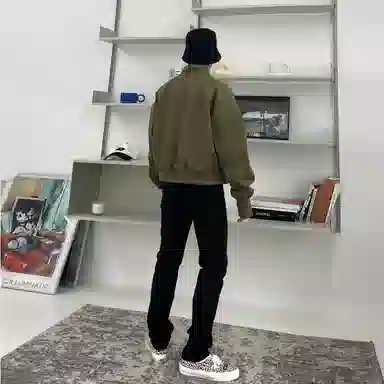 我是大卫 韩系飞行员基础款拉链棒球服多口袋夹克 男女同款