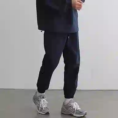 我是大卫 户外高级感时尚松紧腰纯色百搭简约休闲裤 男女同款