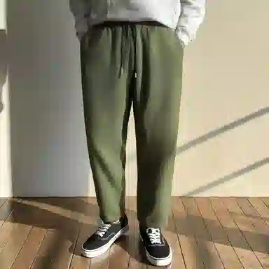 我是大卫 美式复古抽绳松紧腰直筒卫裤宽松长裤休闲裤 男女同款