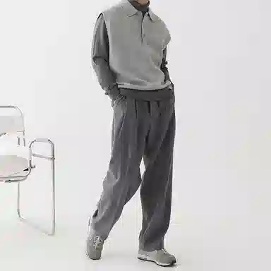 我是大卫 纯色无袖学院风马甲毛衣针织衫 男女同款