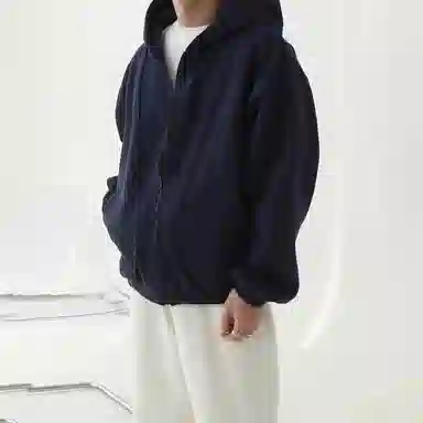 我是大卫 韩版重磅休闲百搭宽松纯色连帽卫衣 男女同款