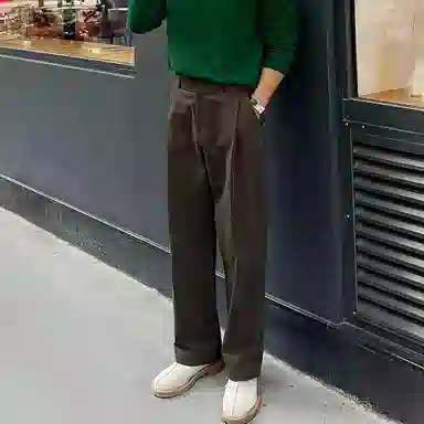 我是大卫 美式复古直筒时尚百搭阔腿休闲裤 男女同款