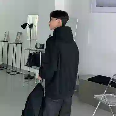 我是大卫 美式百搭纯色复古套头重磅宽松潮牌卫衣 男女同款