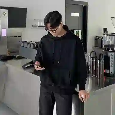 我是大卫 美式百搭纯色复古套头重磅宽松潮牌卫衣 男女同款