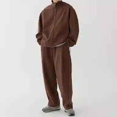 我是大卫 复古基础款简约运动外套休闲直筒裤卫衣套装 男女同款