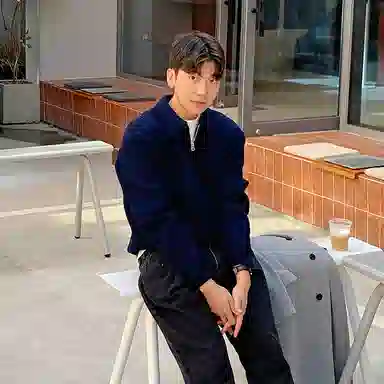 我是大卫 港风复古小众半拉链翻领设计感宽松套头针织衫 男女同款