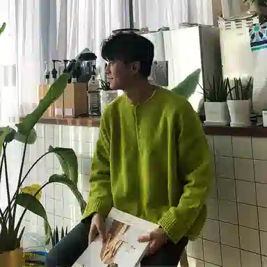 我是大卫 文艺风日系慵懒风糖果色宽松单排扣针织衫 男女同款