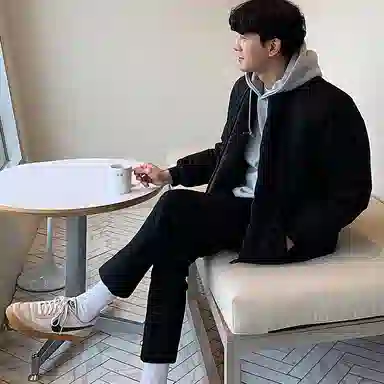 我是大卫 纯色简约基础加厚保暖休闲夹克 男女同款