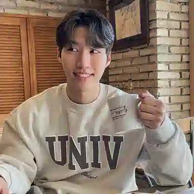 我是大卫 韩系圆领印花套头宽松慵懒感休闲卫衣 男女同款 燕麦色