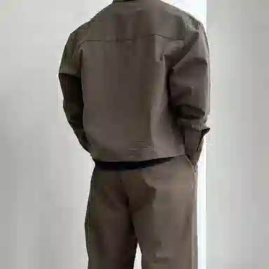 我是大卫 美式潮牌复古风翻领宽松短款小众高级感休闲百搭夹克外套 通用