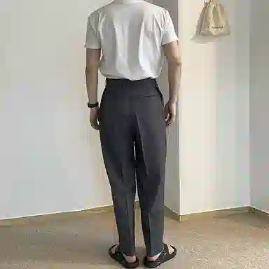 我是大卫 百搭垂坠感宽松阔腿西裤直筒基础休闲裤 男女同款