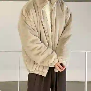 我是大卫 羊羔毛摇粒绒保暖加厚立领棉服 男女同款