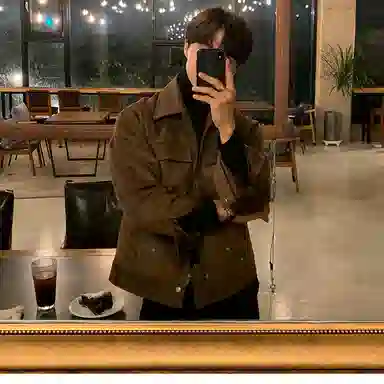 我是大卫 毛呢复古港风保暖加厚休闲夹克 男女同款