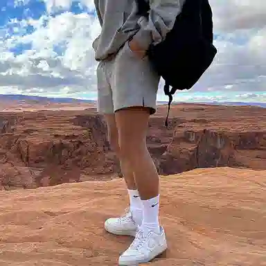 我是大卫 宽松美式户外透气百搭健身休闲短裤 男款 灰色