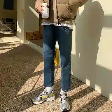 我是大卫 垂感直筒休闲牛仔裤 男女同款