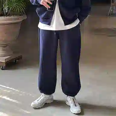 我是大卫 美式重磅双开拉链宽松休闲卫衣套装 男女同款