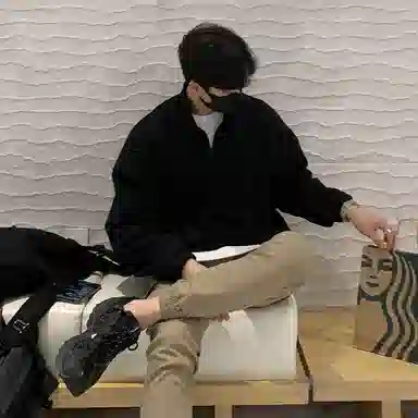 我是大卫 半开襟基础款韩系打底百搭口袋纯色简约卫衣 男女同款