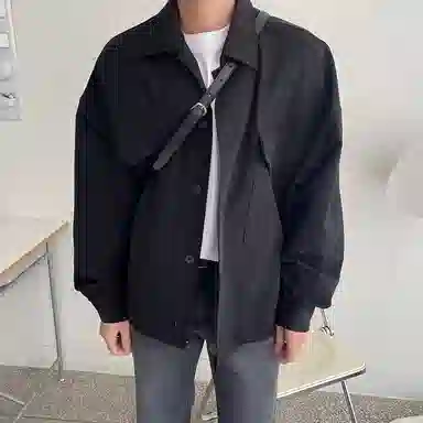 我是大卫 山系户外多口袋单排扣休闲工装通勤夹克外套 男女同款