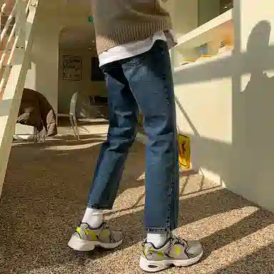 我是大卫 垂感直筒休闲牛仔裤 男女同款