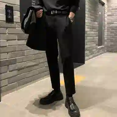 我是大卫 垂感潮流直筒宽松百搭休闲裤 男女同款