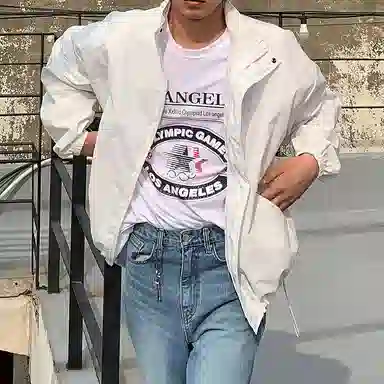 我是大卫 立领韩版高级感可收腰设计户外运动拉链夹克外套 男女同款