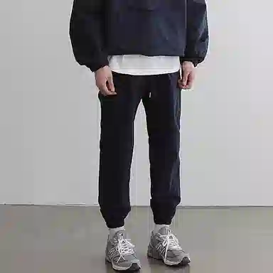 我是大卫 户外高级感时尚松紧腰纯色百搭简约休闲裤 男女同款