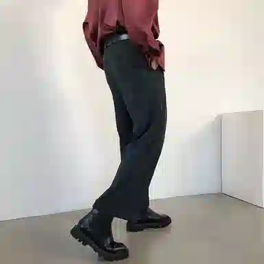 我是大卫 直筒宽松垂感九分休闲裤 男女同款