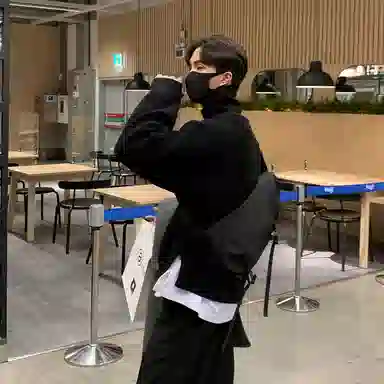 我是大卫 高领休闲慵懒感宽松韩版百搭潮牌纯色针织衫 男女同款