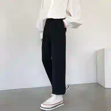 我是大卫 直筒宽松垂感九分休闲裤 男女同款