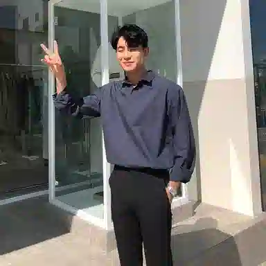 我是大卫 日系透气百搭宽松休闲长袖衬衫 男女同款