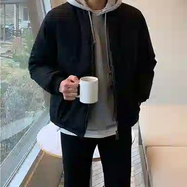 我是大卫 纯色简约基础加厚保暖休闲夹克 男女同款